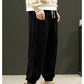 Pantaloni morbidi e casual da uomo in tessuto a coste