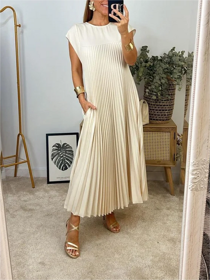 ✨Saldi Speciali 49% DI SCONTO🔥Abito donna plissettato semplice ed elegante