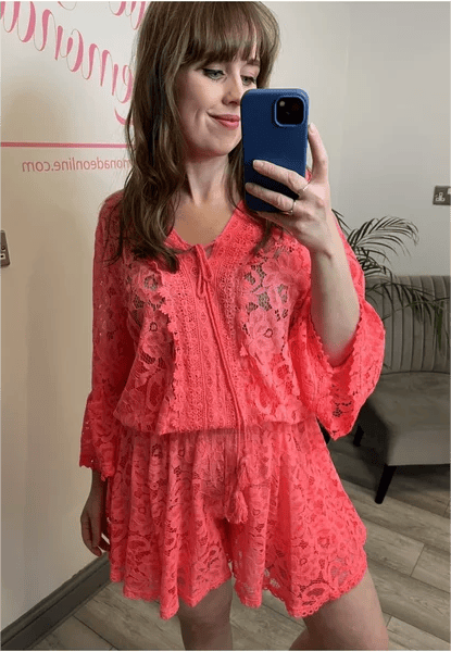 💕Promozione ultimo giorno - 49% DI SCONTO🎁Abito casual corto in pizzo con scollo a V