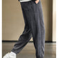 Pantaloni morbidi e casual da uomo in tessuto a coste